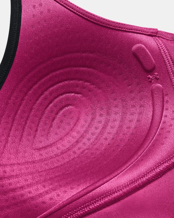 UA Infinity 2.0 Mid Sport-BH für Damen, Pink, pdpMainDesktop image number 3